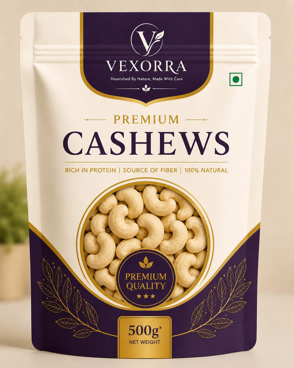 VEXORRA Premium Cashews 500g