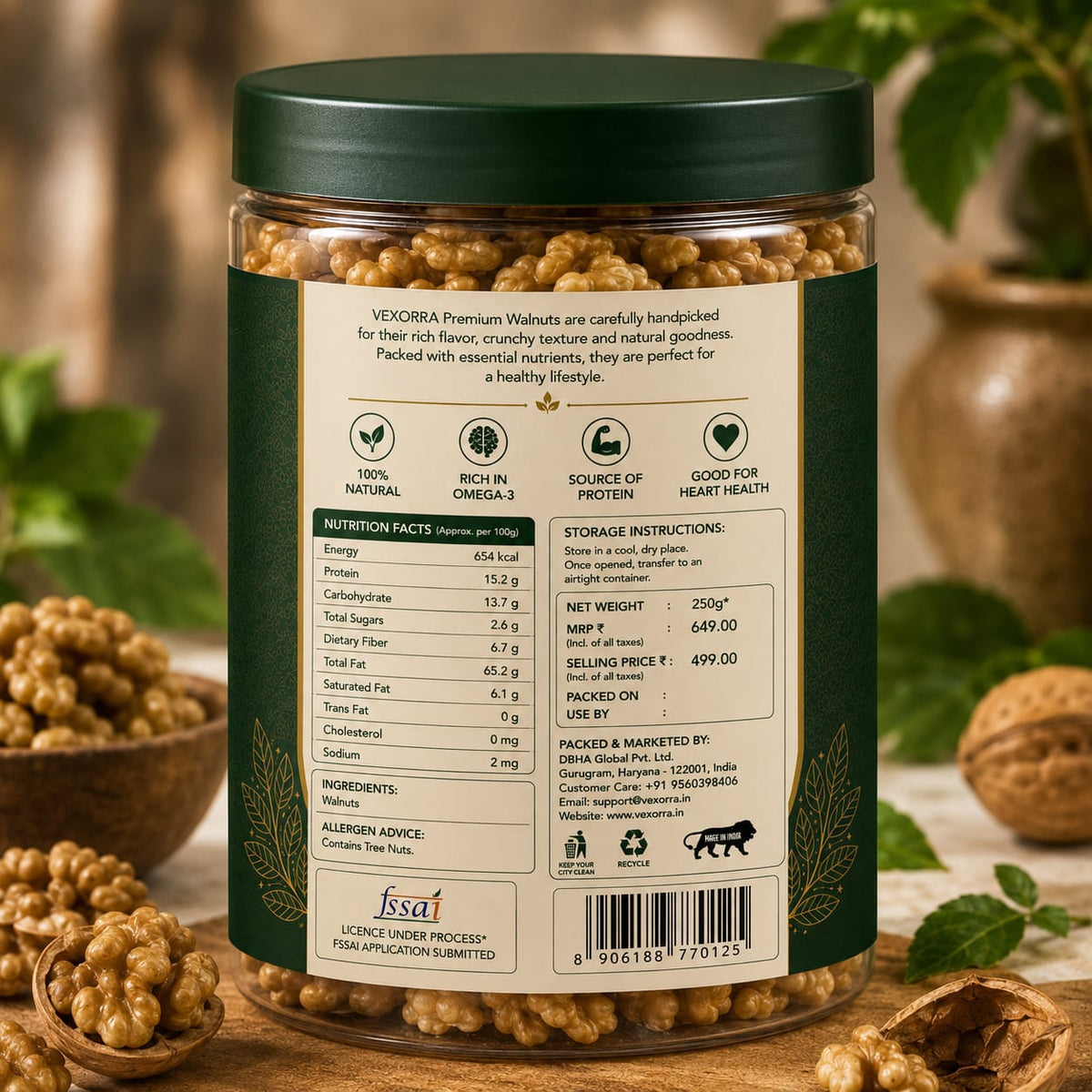 VEXORRA PREMIUM WALNUTS 250g