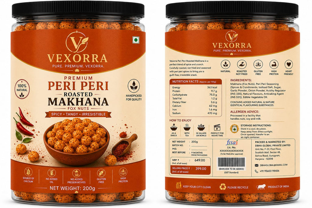 VEXORRA Peri Peri Roasted Makhana