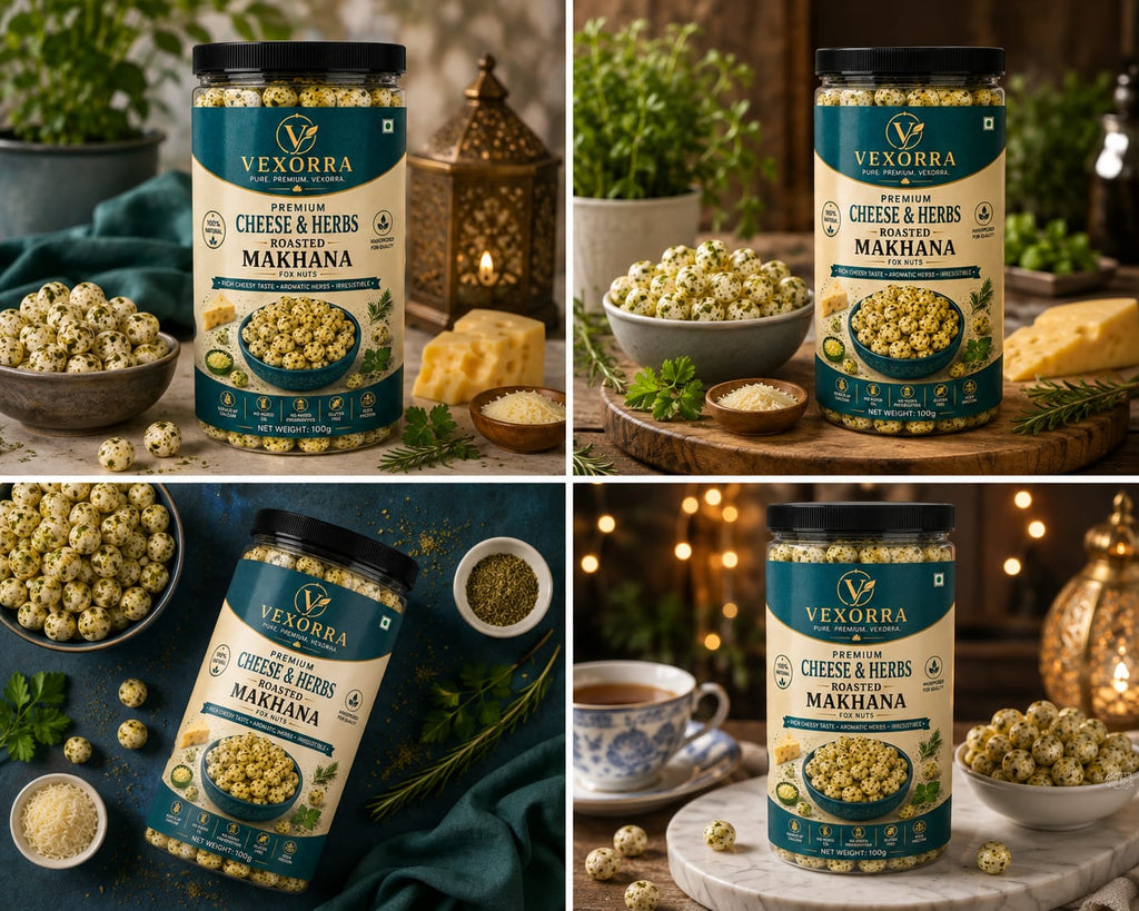 VEXORRA Cheese & Herbs Makhana 100g